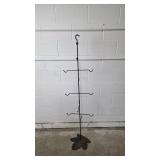Wrought Iron Basket Tree w/ Maple Leaf Motif
