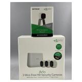 NIB Arlo 3 Wire-free HD Security Cameras & Mount