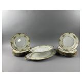 Vtg Black Knight Clarissa Porcelain Plates & More
