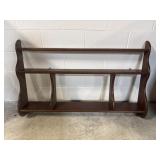 Vtg Wooden Wall Mounted Hanging Shelf