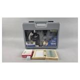 Am Scope Microscope with Blank and Prepared Slides