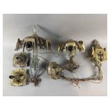 Antique Ornate Cast Metal Light Fixtures