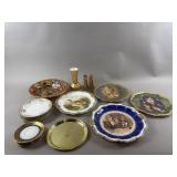 Vintage Painted Plates, Mosaic Bowl & More