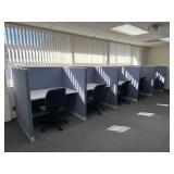 Office/Testing Cubicles & 5 Rolling Office Chairs