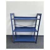 Modern Industrial Blue Metal Shelf