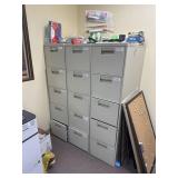 3 Metal Filing Cabinets