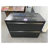 Locking Black Metal Filing Cabinet