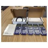 5 TI-84 Silver Edition Calculators
