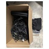Box of Laptop Chargers, Misc Cords & More