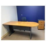 Office Desk & Matching Filing Cabinet & Chair