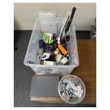 Bin of Tools & Household Items