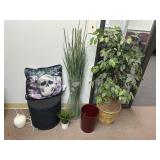 Storage Ottoman, Artificial Plants & More