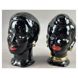 MCM Set Of Joan Lea Creations Vases Gold Accents