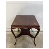 Edwardian Mahogany/Satinwood Marquetry Side Table