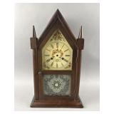 Vtg Malek Gothic Steeple-Style Mantle Clock