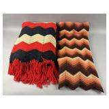 Vtg Style Handmade Crocheted Blankets
