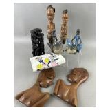 African Carved Wood Assortment, Mid Century & More