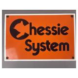 Vtg Chessie System Metal Sign
