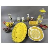 Vintage Ceramic Plates, Mugs, Candle Holder & More