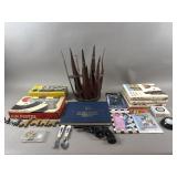 Vintage Art Books, Metal Candle Holder & More