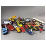 Various Vtg Diecast Cars & Construction Vehicles