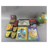 Vintage Globe, Crayons, Dominos & More