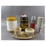 Vintage Pelican Cooler, Landers Thermos & More