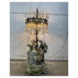 Vintage Italian Capodimonte-Style Porcelain Lamp
