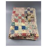 Vtg Style Scrappy Patchwork Quilt