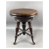 Antique Victorian Style Wooden Piano Stool