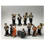 Vintage Resin Jazz Band Musician Figurines