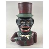 Vintage Black Americana Jolly Cast Iron Bank