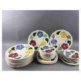 Heritage Ware By Stetson Floral Plates