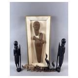 Vintage Resin Wall Plaque, Tribal Statues & More