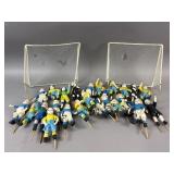 Vtg Foosball Figures & Goal Nets