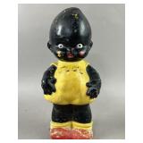 Mid-Century Black Americana Cement Garden Statue