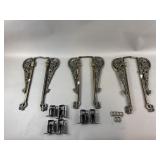 Art Nouveau Cast Iron Swing Arm Curtain Rods