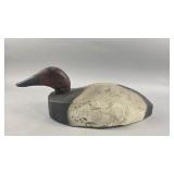 Wooden Canvasback Drake Duck Decoy
