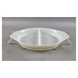 Pyrex Royal Wheat Divided Serving Dish with Cradle