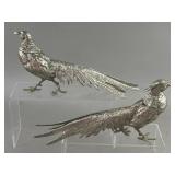 Mid-Cent. Italian Made Silver Plated Pheasant Pair