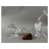 Signed Lenox Crystal Dolphin Statues & More