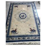 Antique Chinese Hand-Woven Wool Area Rug