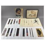 Vintage Prints, Framed Pin Up Calender & More
