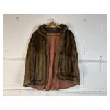 Vintage Brown Fur Swing  Jacket