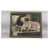 Hand Colored Photo of Young Victorian Girl