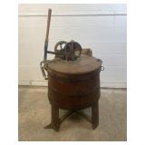 Antique Wooden Barrel Washing Machine