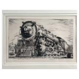Vtg. Pen Etching "Wheels of Fortune"by R.H. Reiter