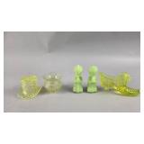 Uranium Glass Top Hat, Shoe, and More