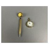 Sheffield Pocket Watch & Retractable Pencil