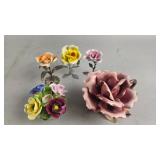 Vintage Capodimonte-style Porcelain Roses & More